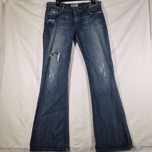 Y2K‎ BKE Denim Grace Womens 32x33.5 Bootcut Flare Jeans Distressed Y2K Buckle